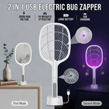 3-in-1 Electric Mosquito Killer Racket & Bug Zapper Lamp | Rechargeable Fly Swatter