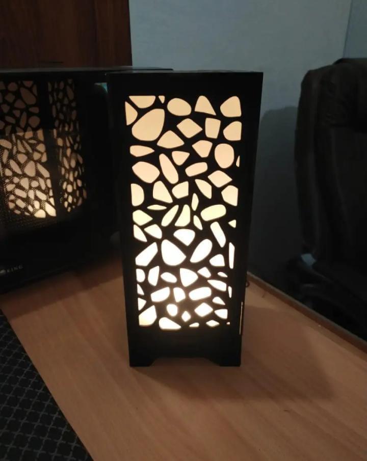 3D Laser-Cut Wooden Lamp
