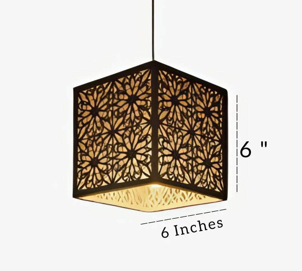 Modern Floral Ceiling Lamp Black Golden Glow