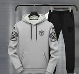 Royal Men Gray Black  Hoodie track Suit