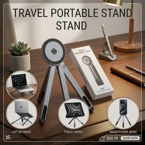 Portable Adjustable Stand for Mobile, Tablet & Laptop – Foldable Multi-Device Tripod Stand