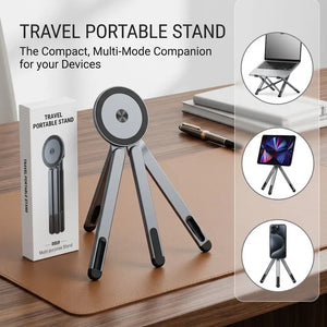 Portable Adjustable Stand for Mobile, Tablet & Laptop – Foldable Multi-Device Tripod Stand