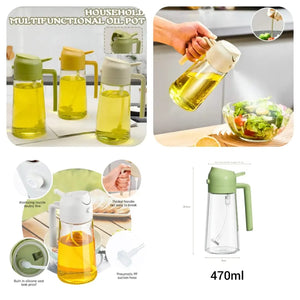 2-in-1 Oil Bottle – Stylish Kitchen Oil Dispenser & Pouring Bottle