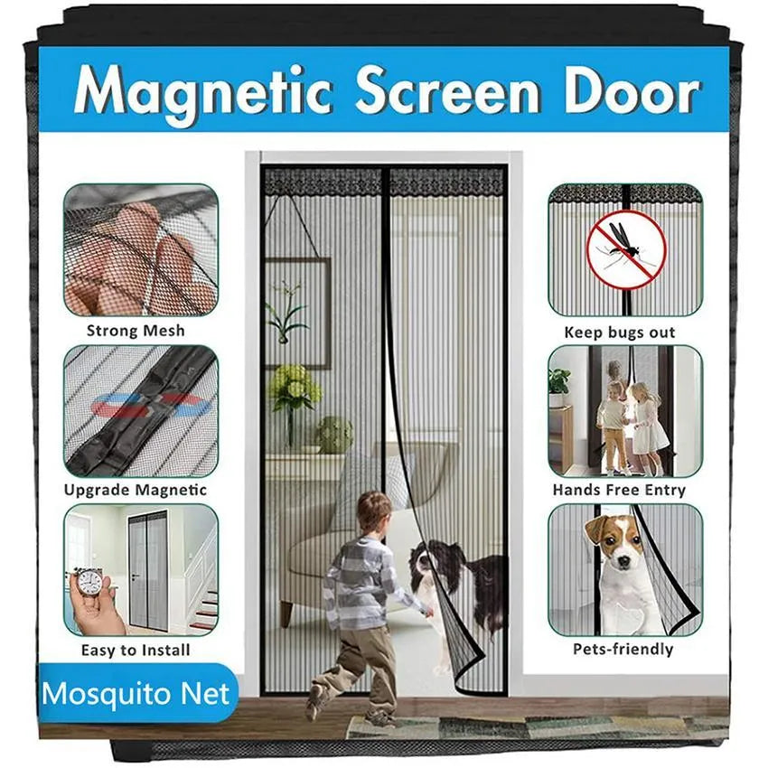 Magnetic Screen Door Mesh Curtain – Automatic Closing Fly & Insect Protection Door