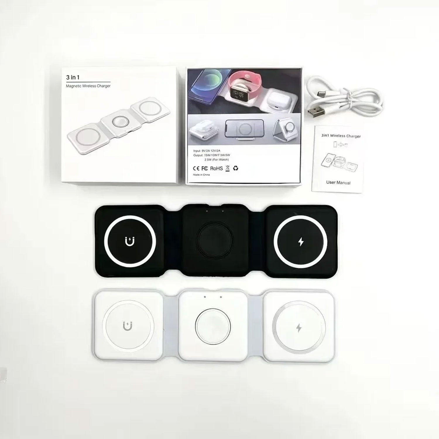 3-in-1 15W Fast Magnetic Wireless Charging Pad ⚡🔋