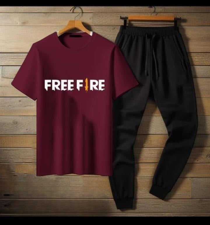 Premium Micro Men’s Tracksuit – FreeFire Print 🖤