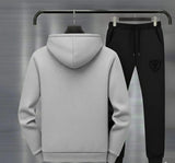 Royal Men Gray Black  Hoodie track Suit