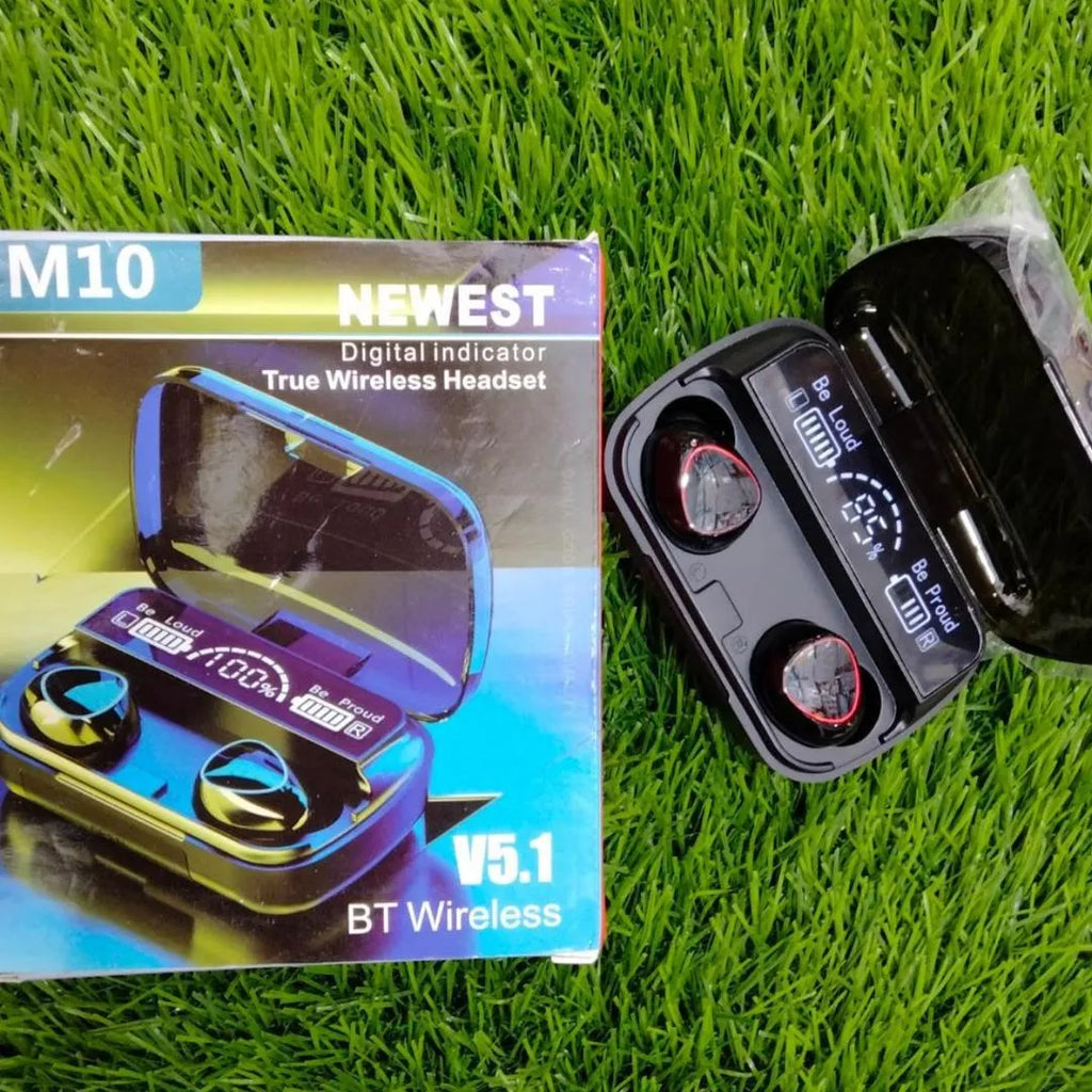 M10 Wireless Earbuds with Charging Case & Bluetooth 5.3