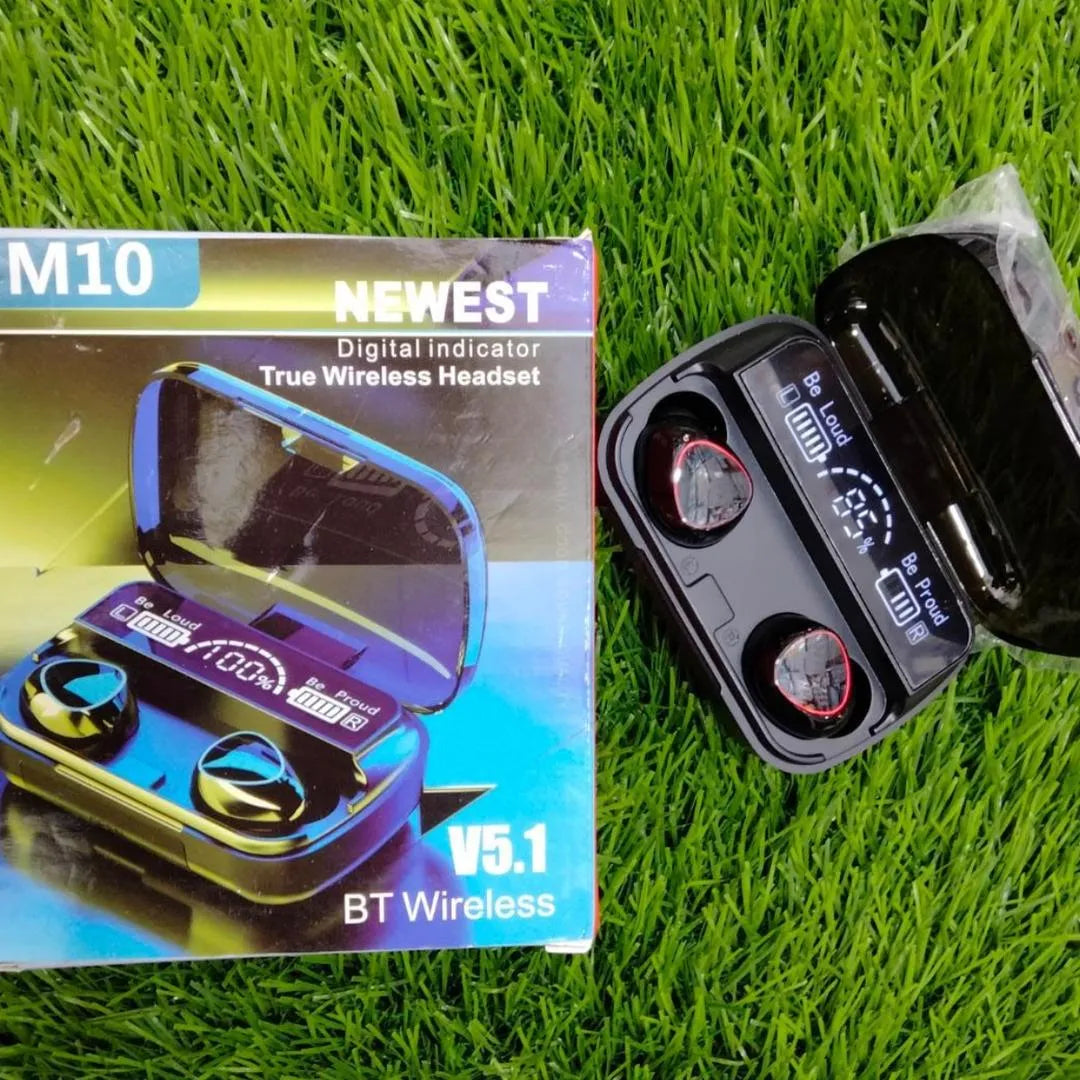 M10 Wireless Earbuds with Charging Case & Bluetooth 5.3