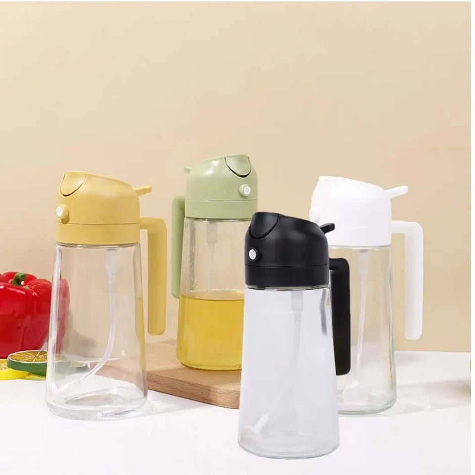 2-in-1 Oil Bottle – Stylish Kitchen Oil Dispenser & Pouring Bottle