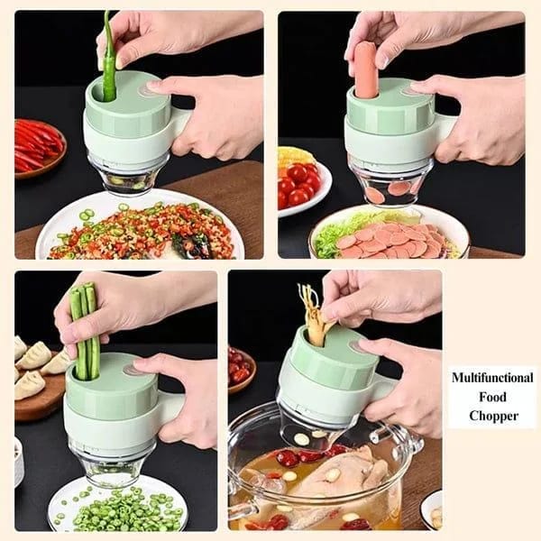 Multifunctional Electric Vegetable Chopper – Stainless Steel Blade Food Processor