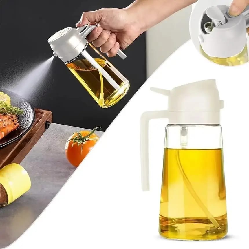 2-in-1 Oil Bottle – Stylish Kitchen Oil Dispenser & Pouring Bottle