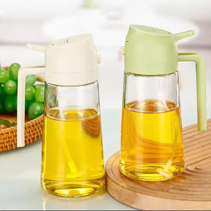 2-in-1 Oil Bottle – Stylish Kitchen Oil Dispenser & Pouring Bottle