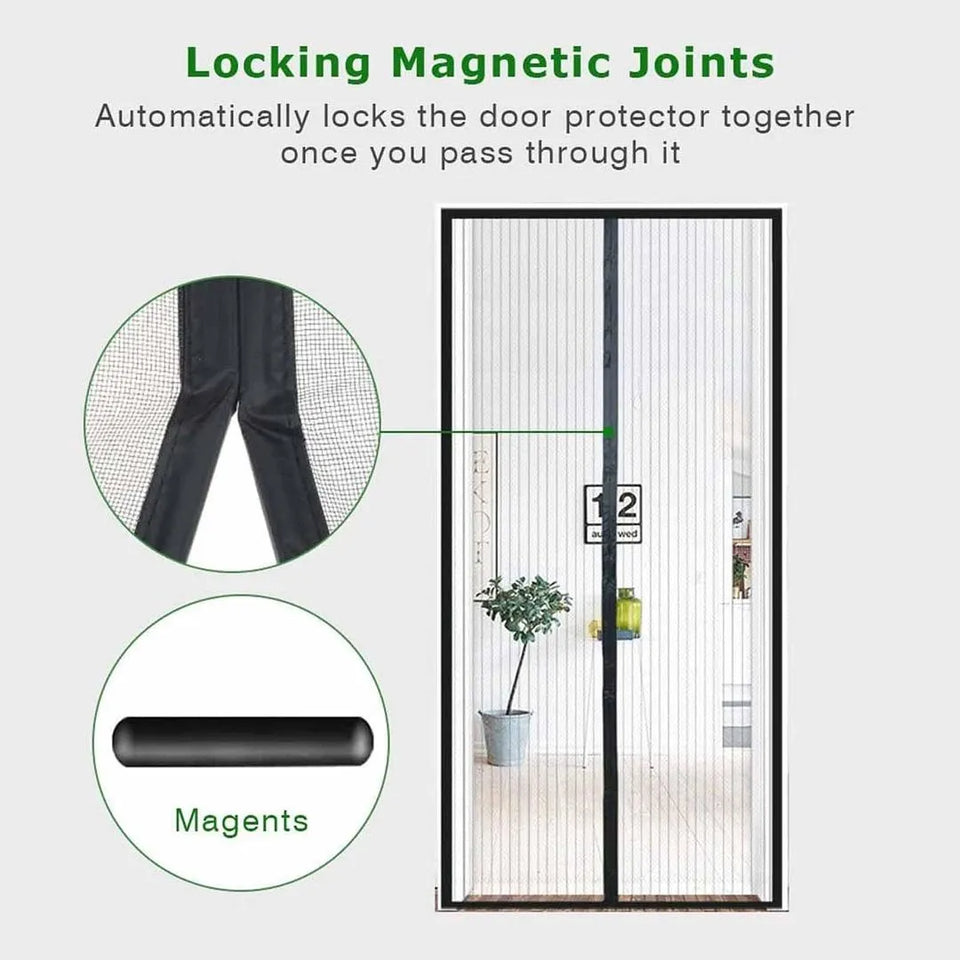 Magnetic Screen Door Mesh Curtain – Automatic Closing Fly & Insect Protection Door