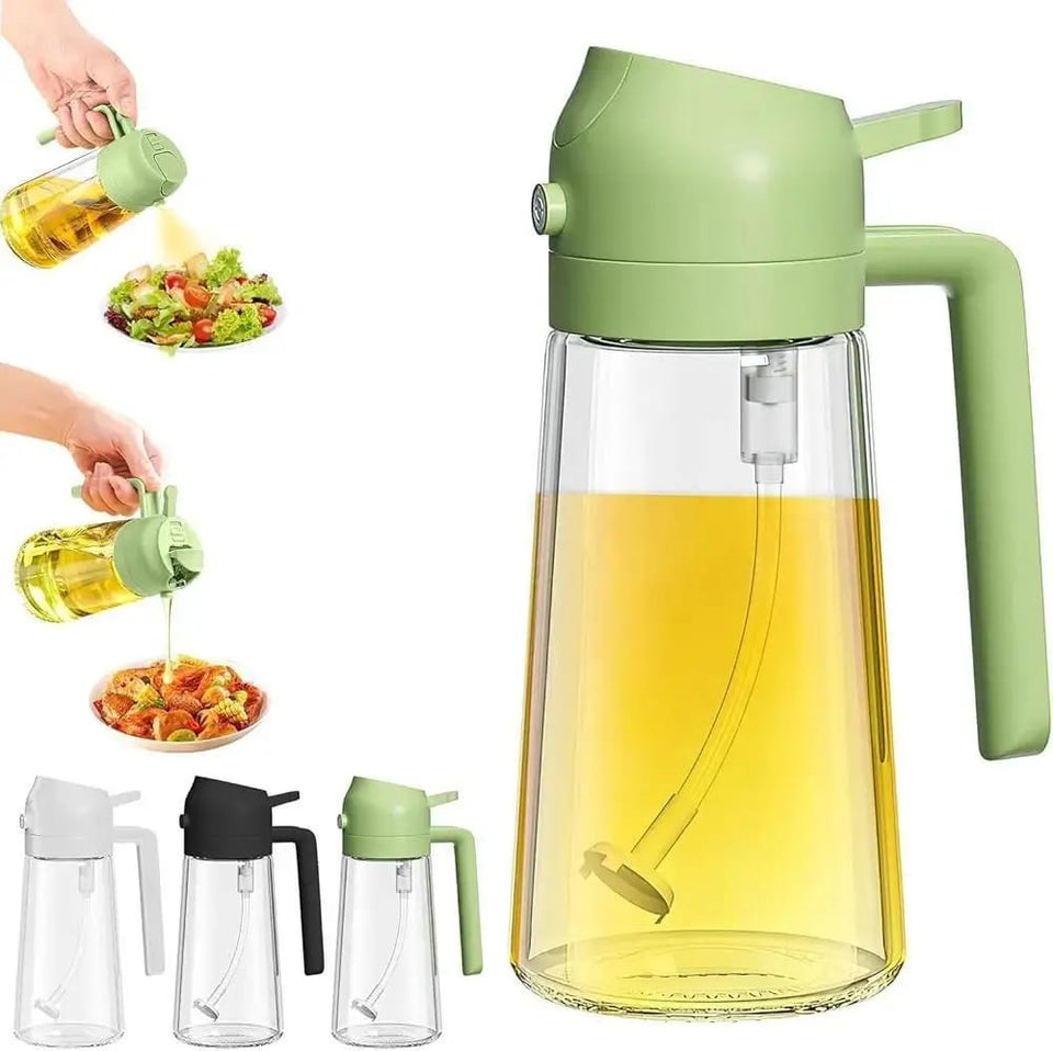 2-in-1 Oil Bottle – Stylish Kitchen Oil Dispenser & Pouring Bottle