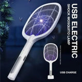 3-in-1 Electric Mosquito Killer Racket & Bug Zapper Lamp | Rechargeable Fly Swatter